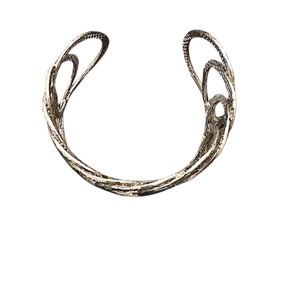 Intricate Silver Openwork Cuff Bracelet - Picture 3 of 3